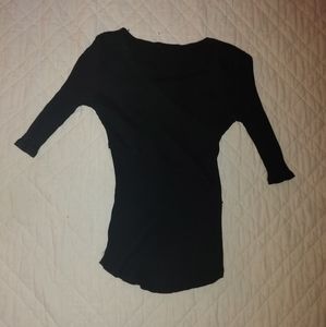 Black three quarter sleeve shirt